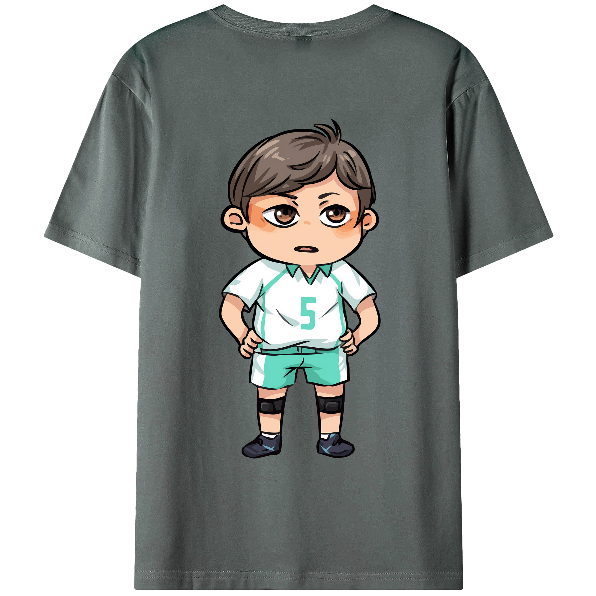（画像用） ハイキュー!! Haikyu!! 綿100％ メンズ半袖Tシャツ（バックプリント） 通気性